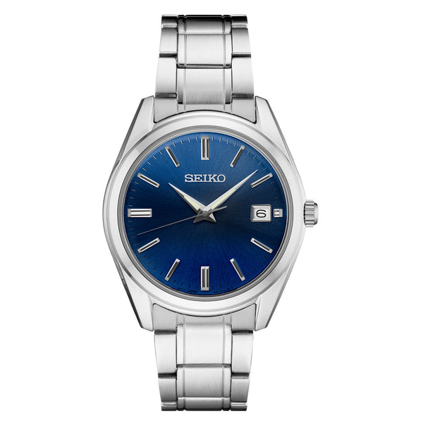 Seiko Essentials Everyday Casual Watch with Blue Dial and Sapphire Crystal #SUR309 zoom