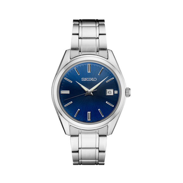 Seiko Essentials Everyday Casual Watch with Blue Dial and Sapphire Crystal #SUR309