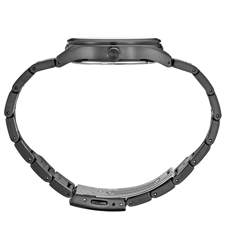 Seiko Essentials Sport Big Date PVD Watch with Matte Black "Streetwear" Dial and Sapphire Crystal #SUR515 crown