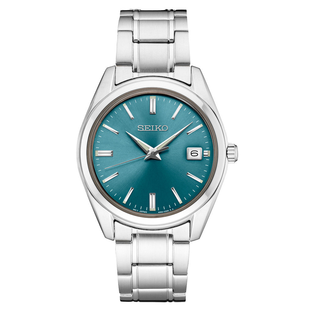 Seiko Essentials 40mm Blue Dial Quartz Watch with Sapphire Crystal