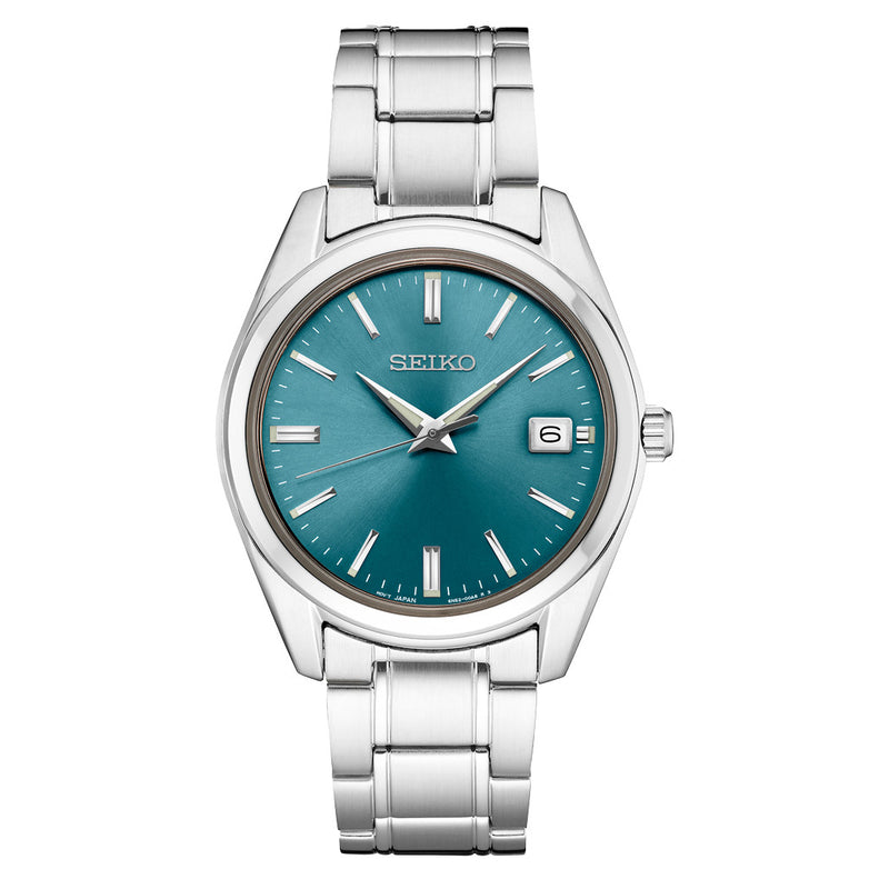Seiko Essentials 40mm Blue Dial Quartz Watch with Sapphire Crystal #SUR525
