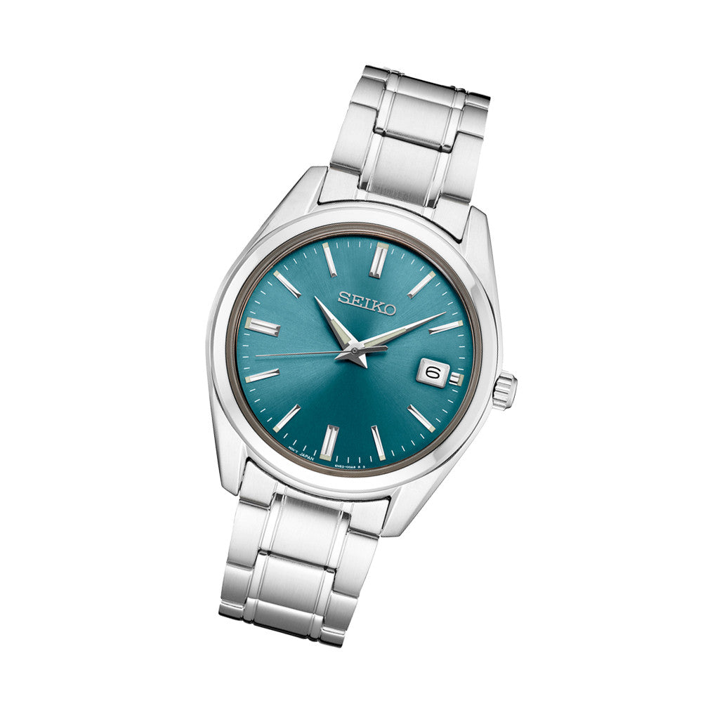 Seiko Essentials 40mm Blue Dial Quartz Watch with Sapphire Crystal