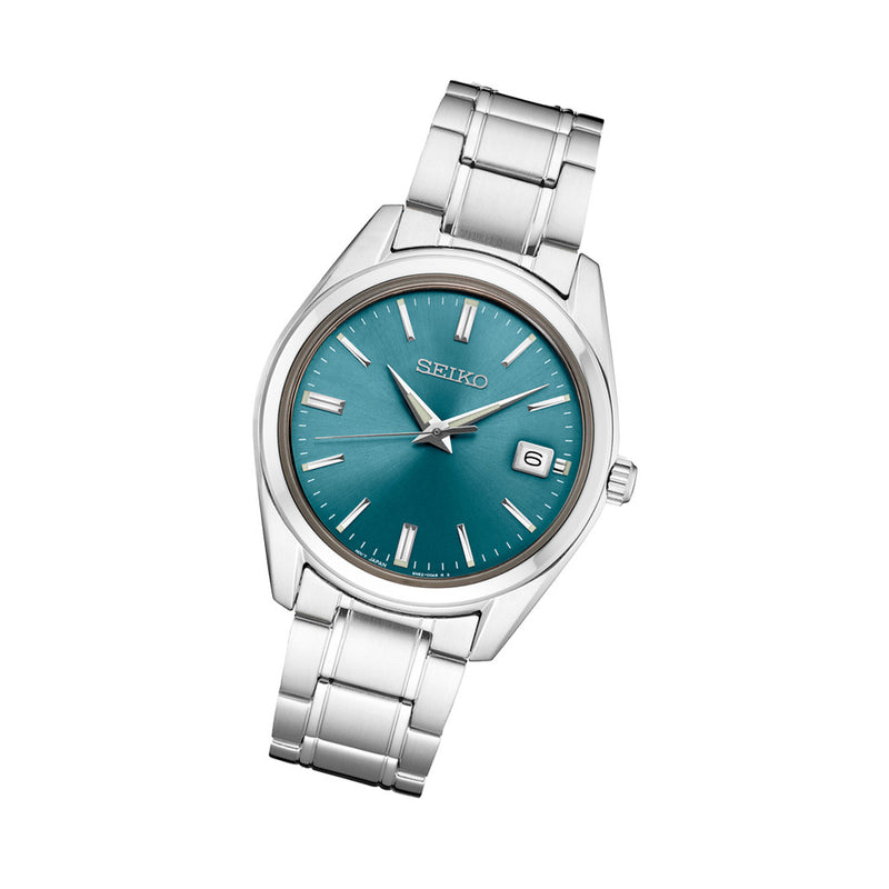 Seiko Essentials 40mm Blue Dial Quartz Watch with Sapphire Crystal #SUR525