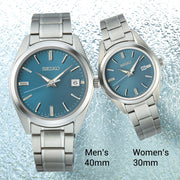 Seiko Essentials 40mm Blue Dial Quartz Watch with Sapphire Crystal #SUR525