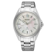 Seiko Prospex Ladies White Mother of Pearl Automatic Dive Watch #SUR605