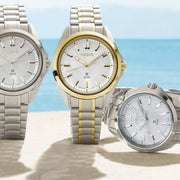 Seiko Prospex Ladies Two-Tone Mother of Pearl Automatic Dive Watch #SUR608
