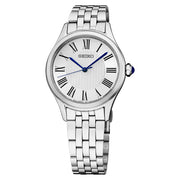 Seiko Essentials Lady's Roman Numeral Watch with Silver-White Dial #SUR609