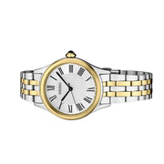 Seiko Essentials Lady's Roman Numeral Two-Tone Watch with Silver-White Dial #SUR612