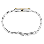 Seiko Essentials Lady's Roman Numeral Two-Tone Watch with Silver-White Dial #SUR612