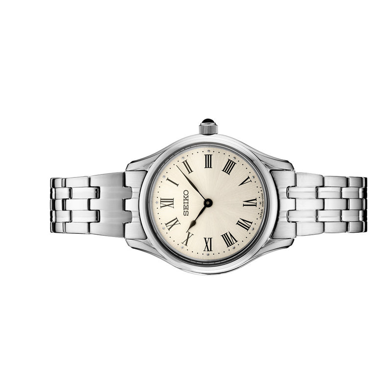 Seiko Essentials 29mm Dress Watch with Champagne Dial #SWR069 Side
