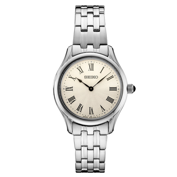 Seiko Essentials 29mm Dress Watch with Champagne Dial #SWR069 Zoom
