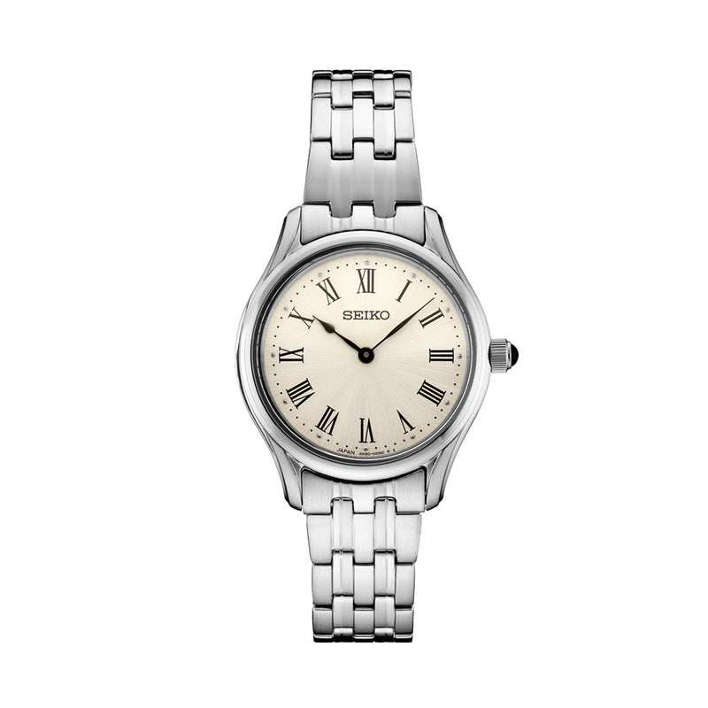 Seiko Essentials 29mm Dress Watch with Champagne Dial #SWR069 — Long Island Watch