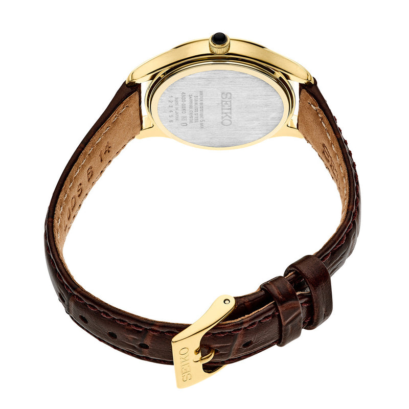 Seiko Essentials 29mm Dress Watch with White Dial #SWR072 Back