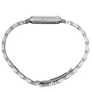 Seiko Essentials Tank Watch with White Grid Pattern Dial #SWR073 crown