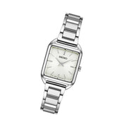 Seiko Essentials Tank Watch with White Grid Pattern Dial #SWR073 tilt