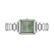 Seiko Essentials Tank Watch with Green Grid Pattern Dial #SWR075 side