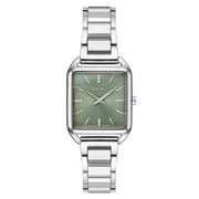Seiko Essentials Tank Watch with Green Grid Pattern Dial #SWR075 zoom