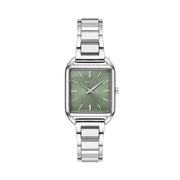 Seiko Essentials Tank Watch with Green Grid Pattern Dial #SWR075