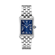 Seiko Essentials Quartz Tank Dress Watch with Blue Dial #SWR085