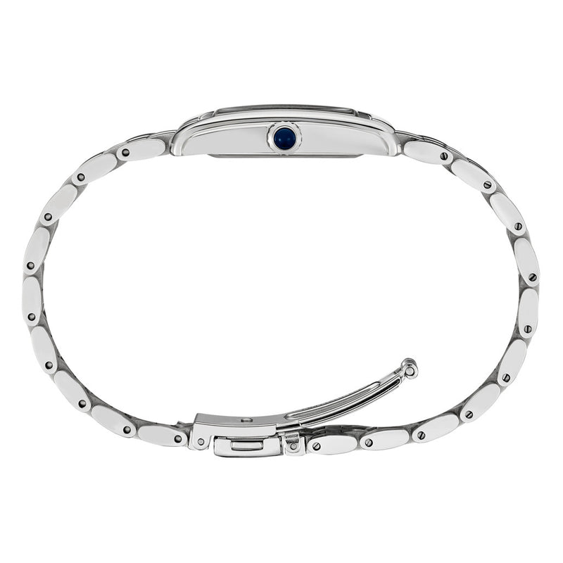 Seiko Essentials Quartz Tank Dress Watch with Blue Dial #SWR085