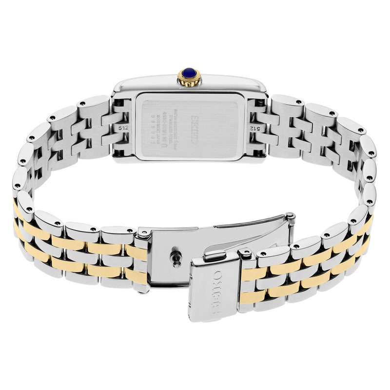 Seiko Essentials Two-Tone Quartz Tank Dress Watch #SWR087