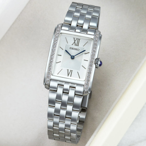 Seiko Women's Rectangular Case Dress Watch #SWR091