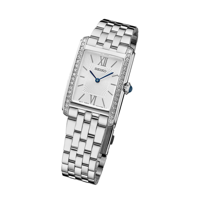 Seiko Women's Rectangular Case Dress Watch #SWR091
