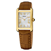 Seiko Essentials Goldtone Lady's Watch with Mother of Pearl Dial #SWR100