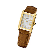 Seiko Essentials Goldtone Lady's Watch with Mother of Pearl Dial #SWR100