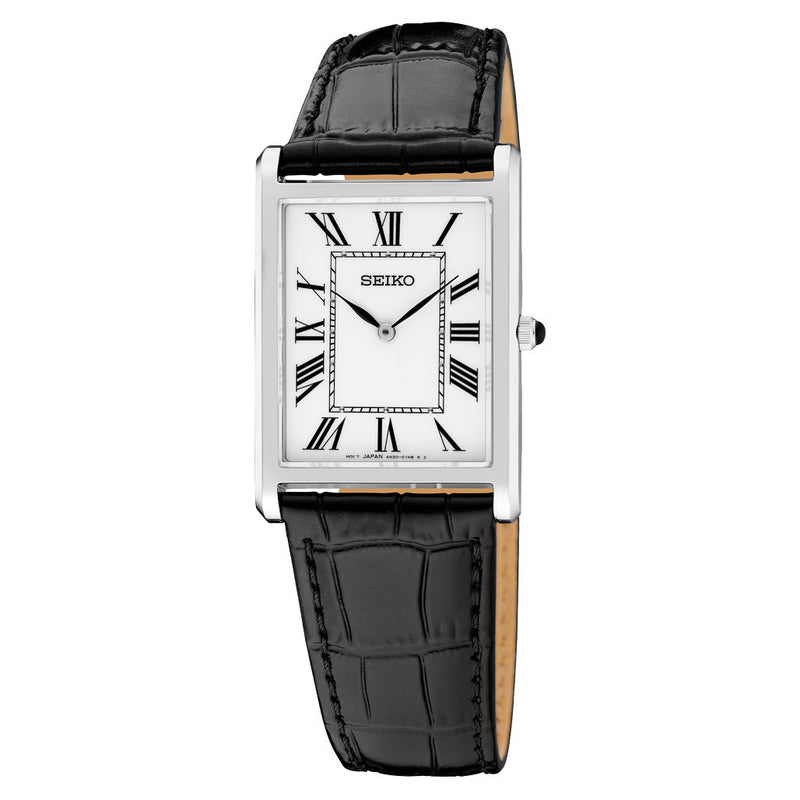 Seiko Classic Thin Quartz Dress Watch with Sapphire Crystal #SWR103 โ Long Island Watch
