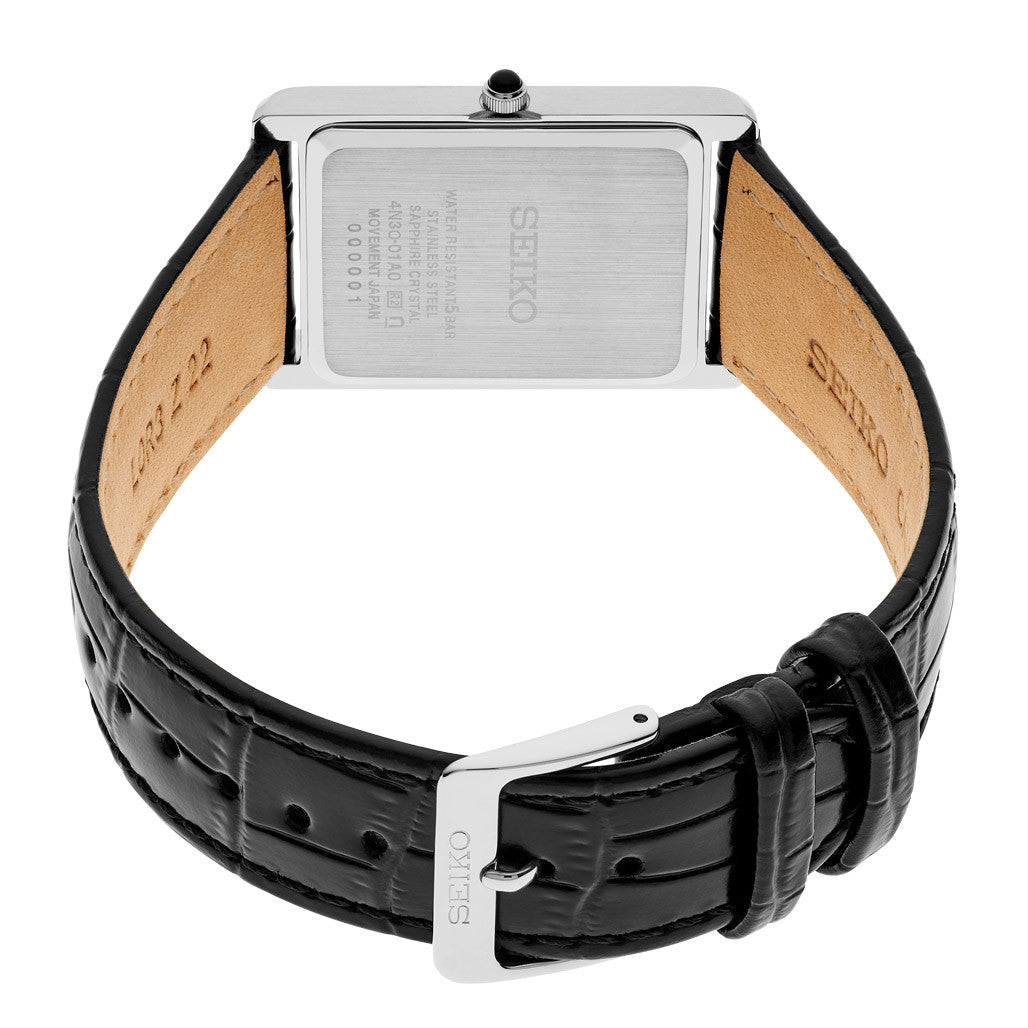 Seiko Classic Thin Quartz Dress Watch with Sapphire Crystal
