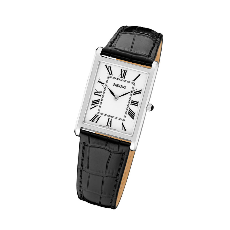 Seiko Classic Thin Quartz Dress Watch with Sapphire Crystal #SWR103