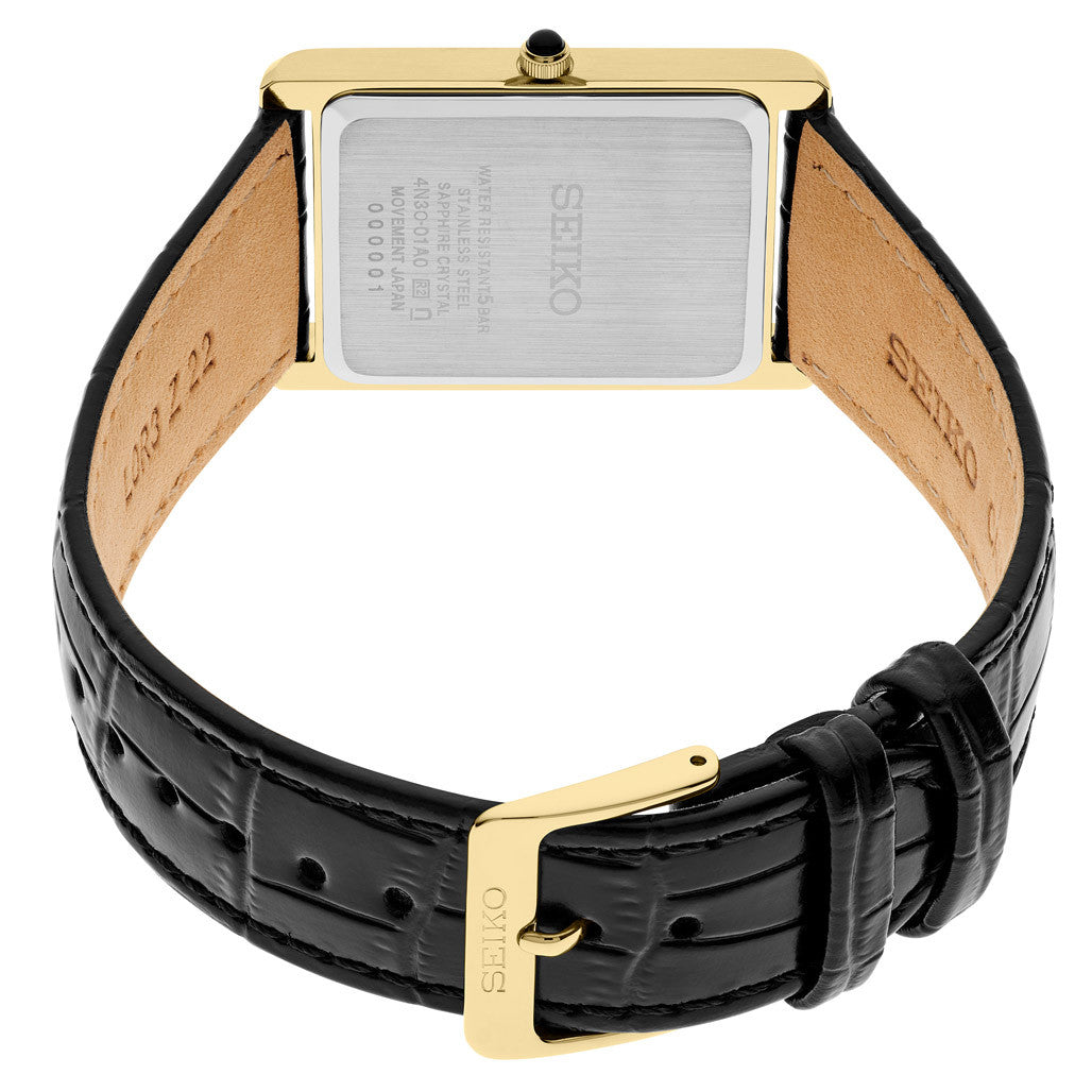 Seiko Classic Goldtone Thin Quartz Dress Watch with Sapphire