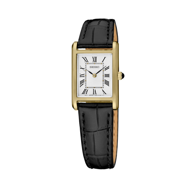 Seiko Lady's Classic Goldtone Thin Quartz Dress Watch with Sapphire Crystal #SWR108 — Long Island Watch