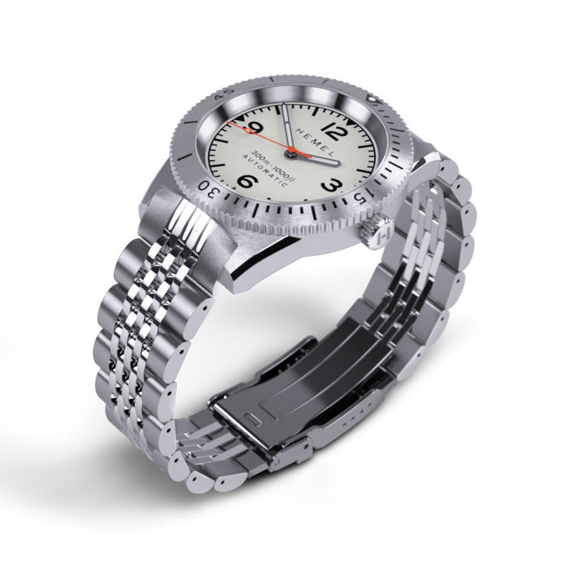 Hemel Sea Dart Automatic Dive Watch with Full Lume Crown Tilt