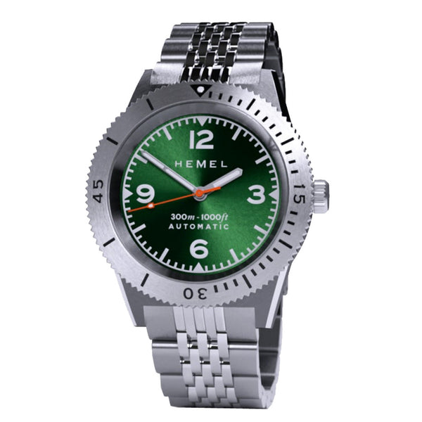 Hemel Sea Dart Automatic Dive Watch with Green Dial Zoom