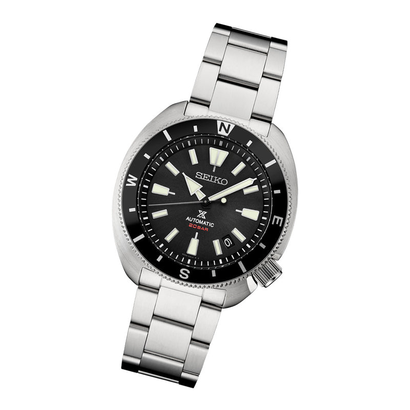 Seiko Prospex SRPH17 Land Tortoise with Black Dial Tilted View