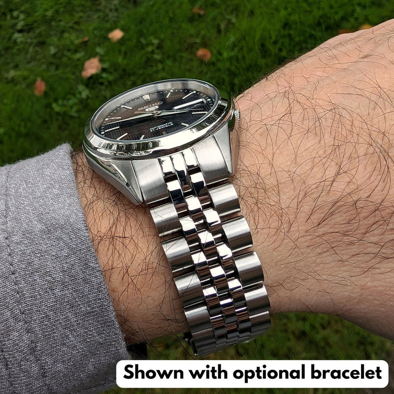 Seiko 5 Automatic Black Dial Watch with Stainless Steel Bracelet #SNKL23J1