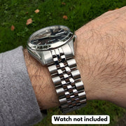 Islander 18mm Brushed and Polished Solid-Link Bracelet for Seiko SNKL23 Watch #BRAC-97