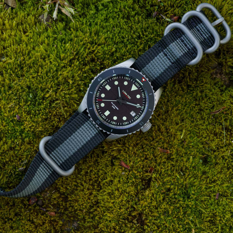 Lum-Tec Solar Powered Military Watch with 39mm Bead Blasted Case #SM-1 Lifestyle