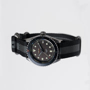 Lum-Tec Solar Powered Military Watch with 39mm Bead Blasted Case #SM-1 side