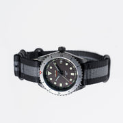 Lum-Tec Solar Powered Military Watch with 39mm Titanium Carbide Bead Blasted Case #SM-2 side