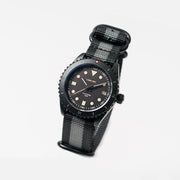 Lum-Tec Solar Powered Military Watch with 39mm Titanium Carbide Bead Blasted Case #SM-3 tilt