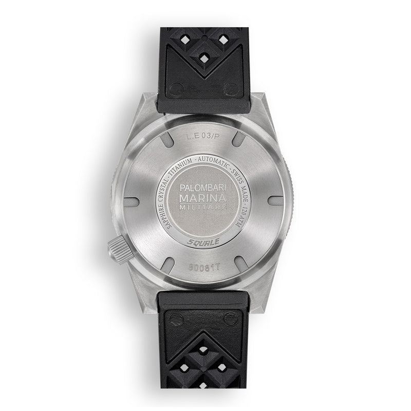 Squale Grade 5 Titanium Master X Palombari Del Comsubin 1200 Meter Dive Watch #MASTERGOS back