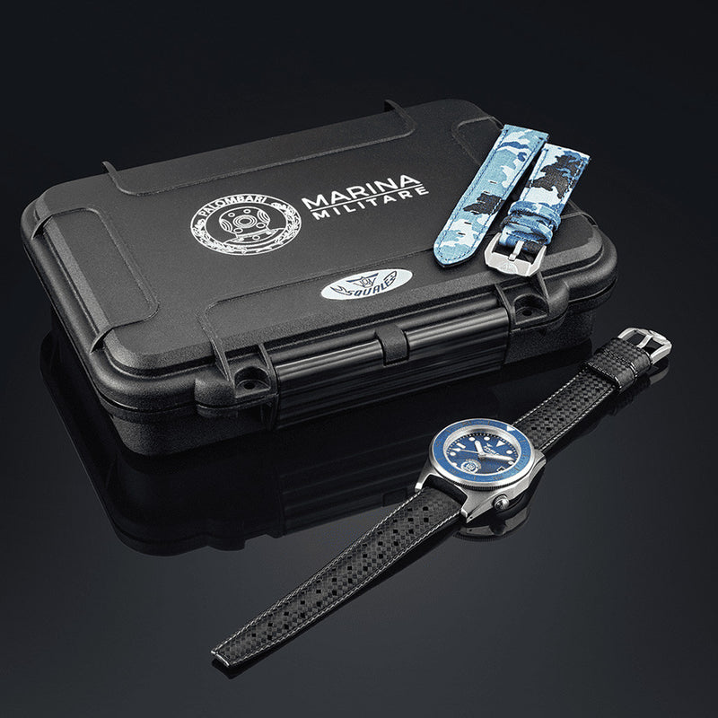 Squale Grade 5 Titanium Master X Palombari Del Comsubin 1200 Meter Dive Watch #MASTERGOS packaging