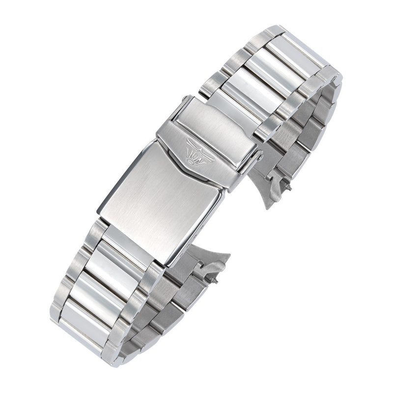 Squale SUB-39 Stainless Steel Bracelet with Diver's Extension #CINSSSUB22 Tilt