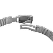 STAIB Satin Finish Heavy Mesh Bracelet with Diver Extension Buckle (22mm) #203004-S