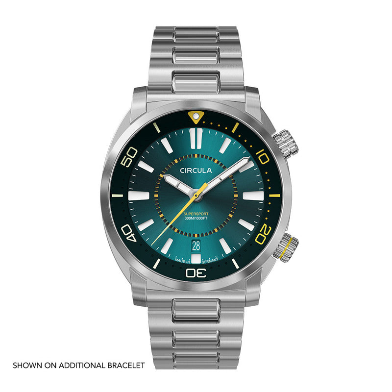 Circula SuperSport Automatic Dive Watch with Petrol Dial #SE-ST-PP
