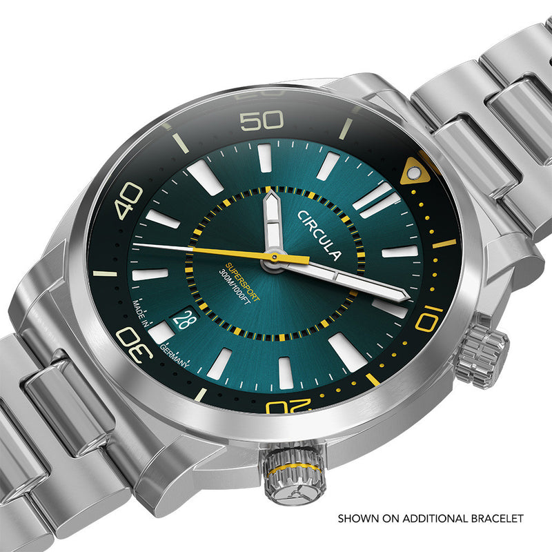 Circula SuperSport Automatic Dive Watch with Petrol Dial #SE-ST-PP