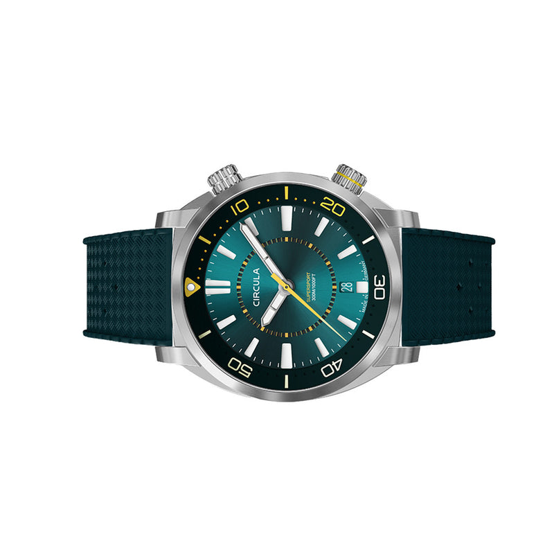 Circula SuperSport Automatic Dive Watch with Petrol Dial #SE-ST-PP